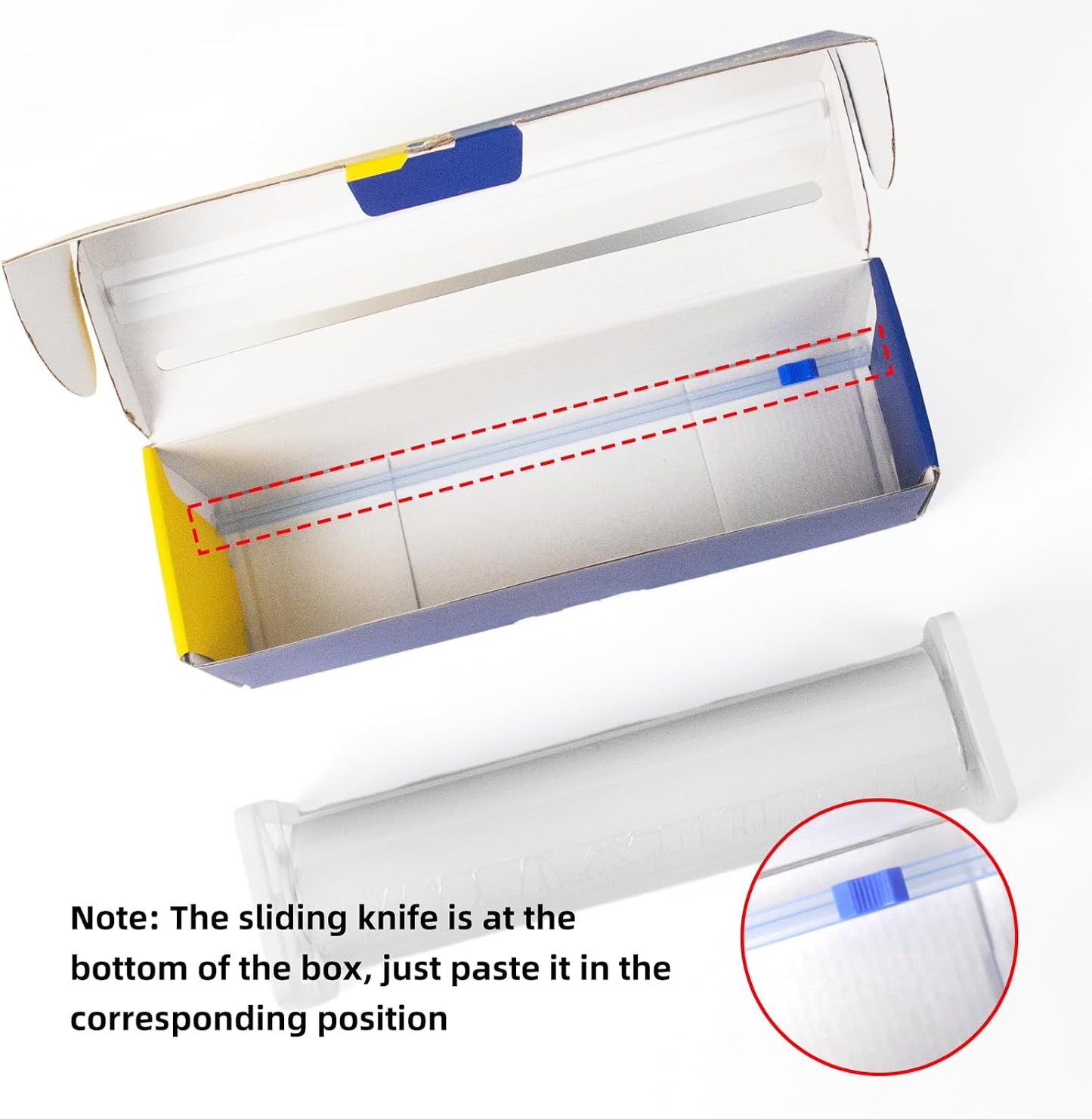 KAMMAK Plastic Wrap Food Cling Wrap with Slide Cutter 15 inch Restaurant Cling Film 2000 Ft Bulk Roll Refillable Food Service Cling Wrap Dispenser Quick Cut Anti-Fog Cling Film for Kitchen