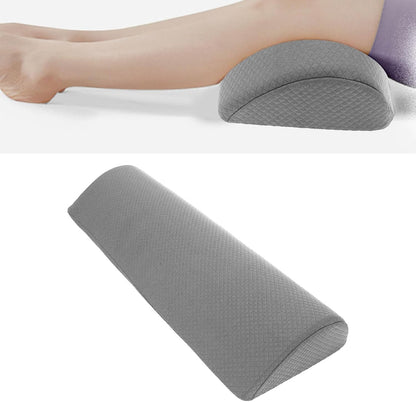 2026 New Knee Pillow for Back Sleeping, Ergonomic Half Moon Bolster Pillow with Soft Filling, Under Leg Support for Sleeping on Back Foot Elevation (Gray)