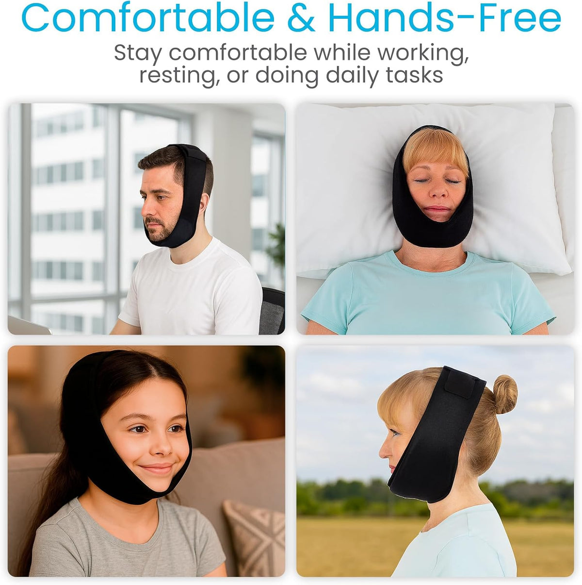 Vive Jaw Ice Pack Wrap for Face & Oral Surgery - Wisdom Teeth Ice Head Mask