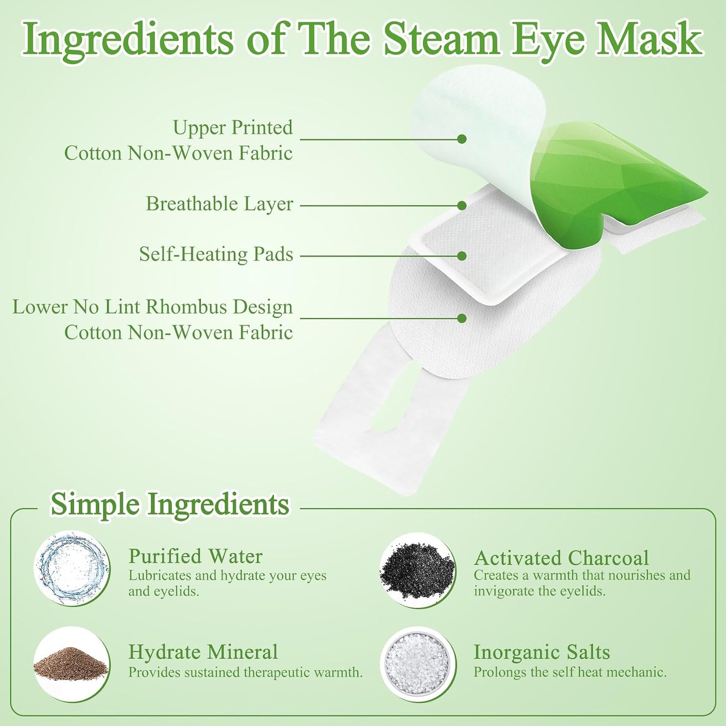 16Packs Steam Eye Mask, Heated Eye Mask for Sleeping, Warm Compress for Eyes, Self Heating Disposal Steam Mask for Home Sleep, Office, Spa, Travel Essentials Mothers Day Gifts (Unscented)