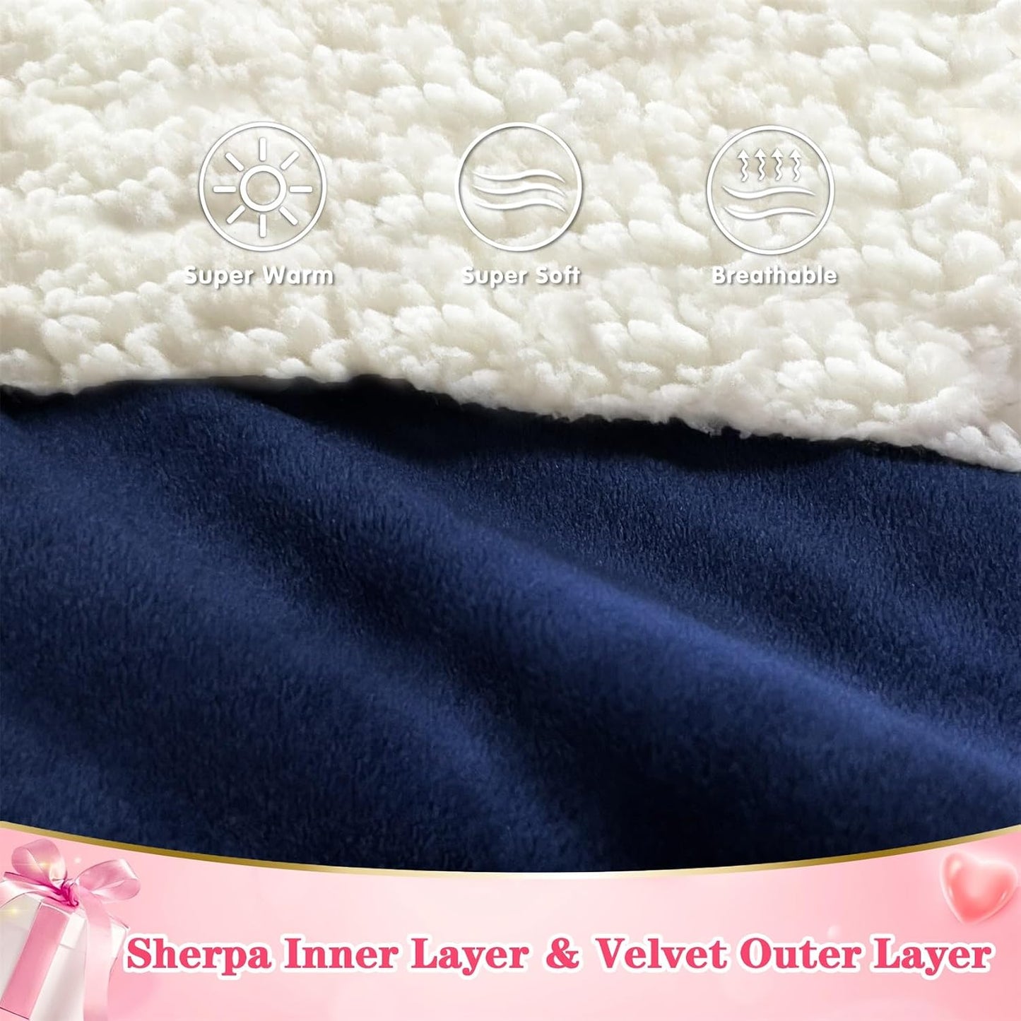 Wearable Blanket Sweatshirt Gifts for Women and Men, Warm and Cozy Giant Blanket Hoodie, Thick Flannel Blanket with Sleeves and Giant Pocket - Dark Gray