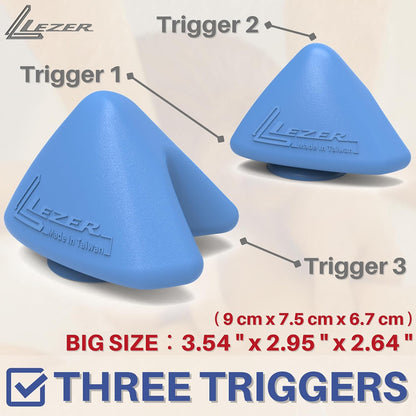 LEZER Trigger Massage Point, Manual Massage Ball, Muscle Knots Relief Tool, Myofascial Release, Physical Therapy, Deep Tissue Back Massage, Plantar Fasciitis, 2.9 in x 2.1 in (Green)