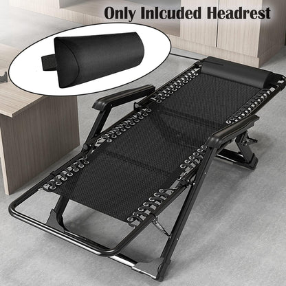 Ostlttyn Head Pillow for Lounge Chair Zero Gravity Chair Patio Lawn Recliner Chair, Large Zero Gravity Chair Cushion w/Adjustable Elastic Band, Soft Recliner Head Pillow for Indoor Outdoor