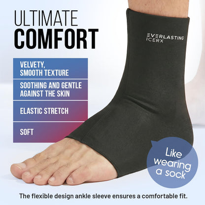 Ankle Ice Pack Wrap, Reusable Gel Cold Compression for Plantar Fasciitis