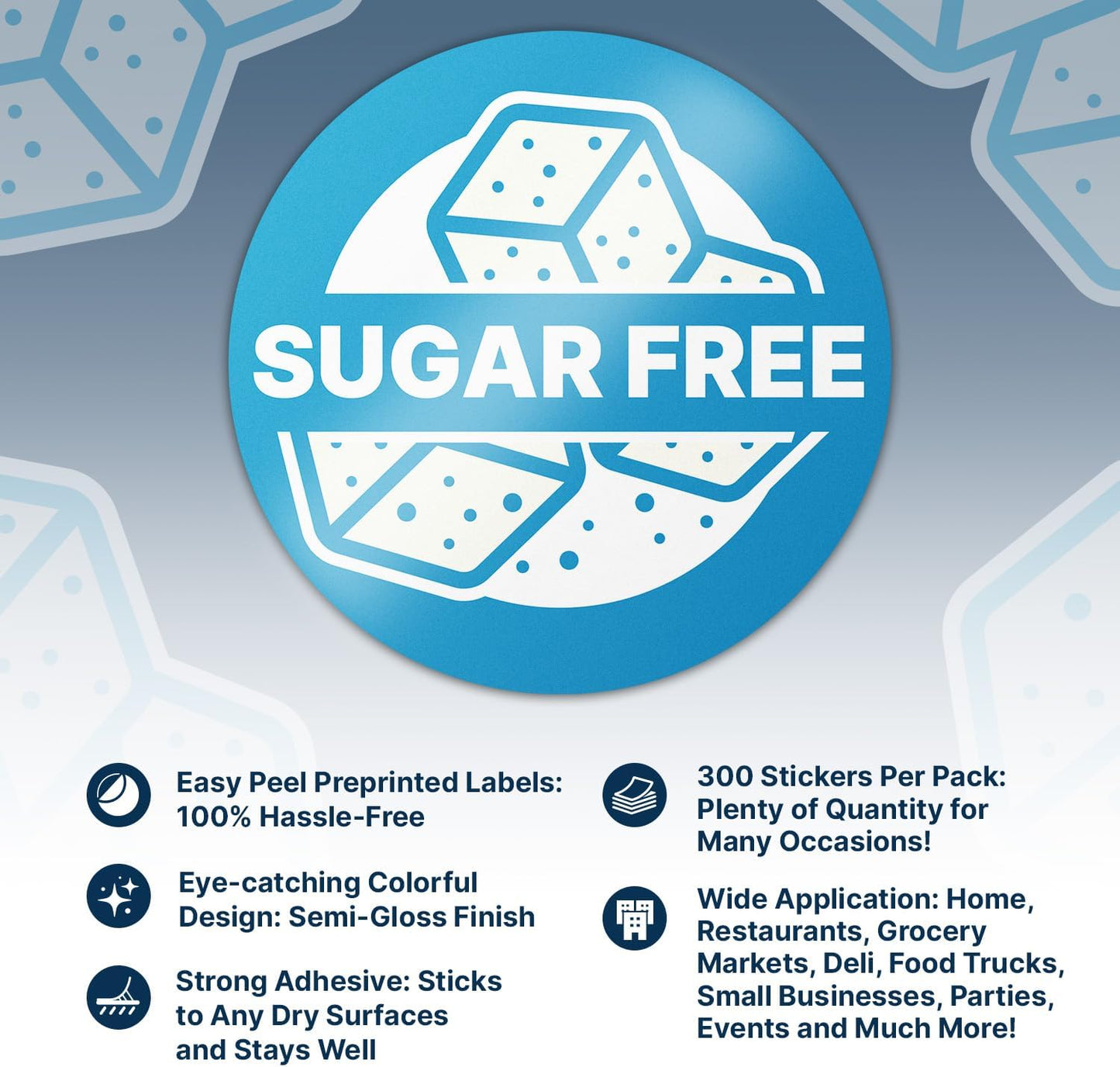 Dairy Free Food Labels Stickers - 1.5" Round Food Allergy Warning Meal Choice Label Stickers for Restaurant Deli Grocery Store Food Packaging, Strong Adhesive & Easy Peel (300 Labels on Sheet)