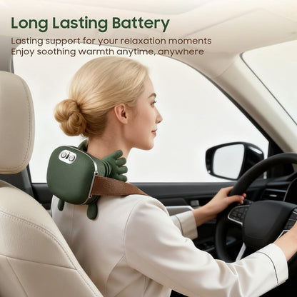 Hand Neck Massager with Fingers, Shoulder and Neck Massager with Hands, Bionic Heated Massager, Deep Tissue Massage, Shoulder & Cervical Relief, Relax Muscle Tension, Hands-Free, Portable