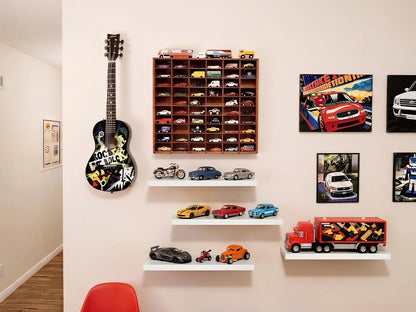 BAYKA Rustic Brown Floating Shelves 22.5in, Set of 2, Wall Mount Wood Shelf | Easy Install, 22lbs Max Load, Hidden Bracket, for Bathroom Bedroom Living Room or Kitchen, Hanging Shelf Book Decor Storage