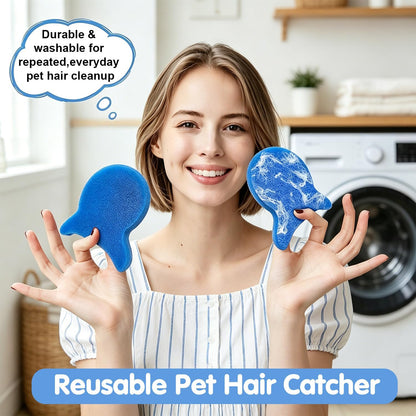 8 Pcs Pet Hair Remover for Laundry,Reusable Dog & Cat Hair Catcher Tool,Effectively Removes Fur,Lint and Dander from Clothing and Bedding,Safe for Washing Machines and Dryers