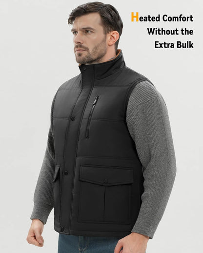 Wulcea Graphene Heated Vest Fleece For Men 7.4V Fast Charge Large Capacity Battery