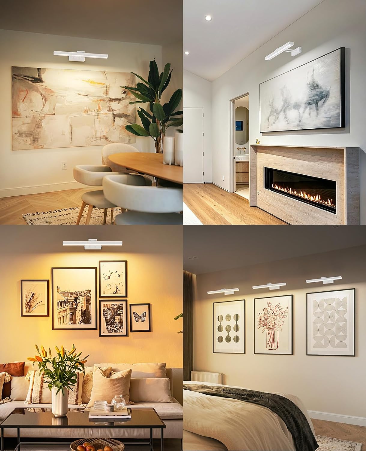 Picture Light for Wall, 16in Battery Wall Sconce Art Light CCT Dimmable Magnetic Battery Lights for Painting with Remote Control for Gallery Artwork Living Room Portraits Hallway 2PCS Black