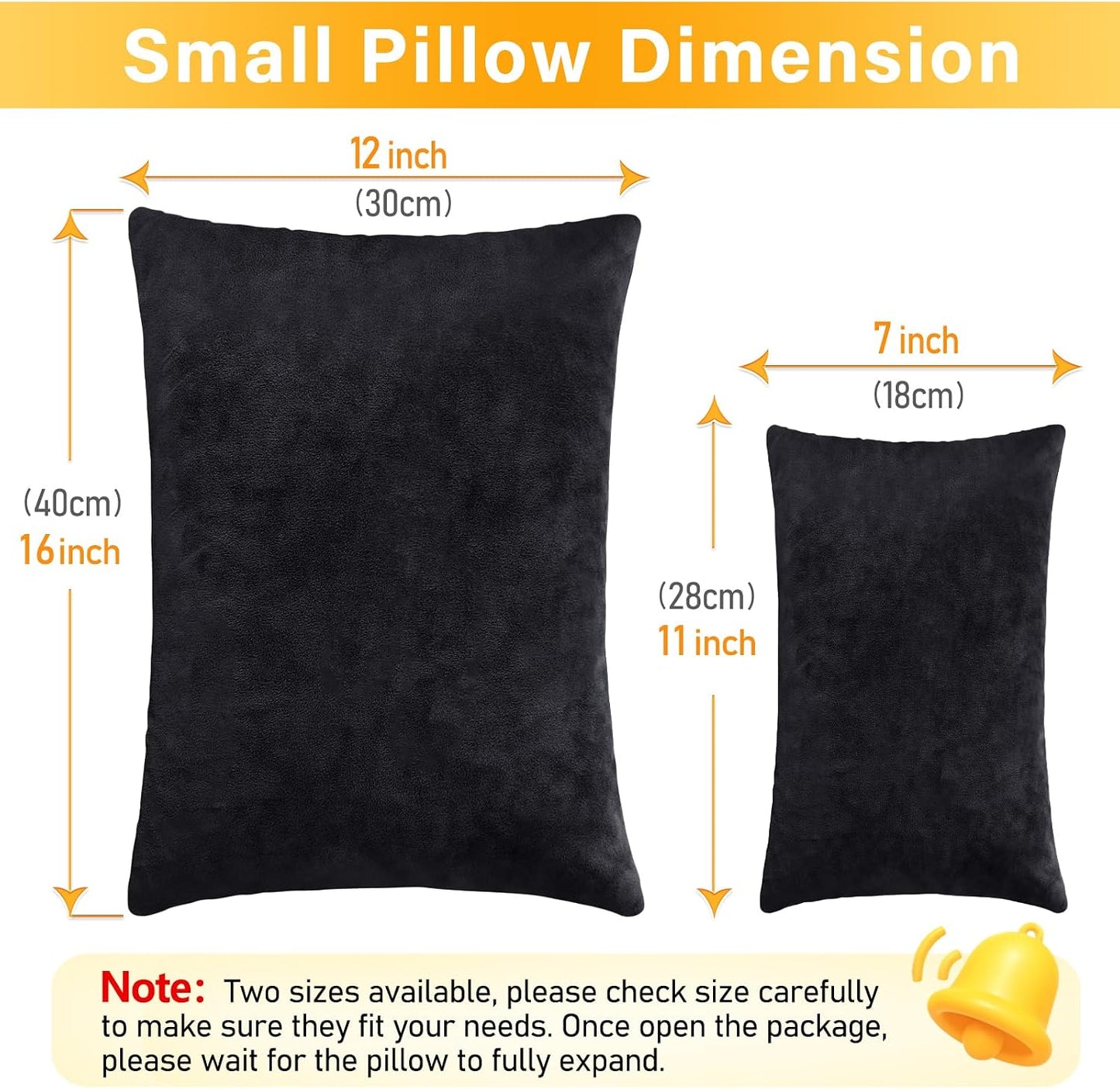 1 MIDDLE ONE 2 Pack Small Pillow, Memory Foam Mini Pillow 11 X 7 Inches for Travel, Sleeping, Nap and Neck, Knee, Lumbar Support, Tiny Cushion for Pet, Dogs (Grey)