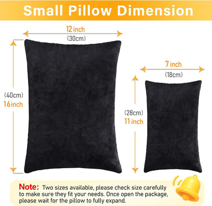 1 MIDDLE ONE 2 Pack Small Pillow, Memory Foam Mini Pillow 11 X 7 Inches for Travel, Sleeping, Nap and Neck, Knee, Lumbar Support, Tiny Cushion for Pet, Dogs (Grey)