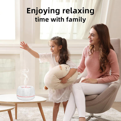 SEEDSEEL 300ML Essential Oil Diffuser,Ultrasonic Aromatherapy Diffuser, 7-Color Gradient Lights, Remote Control, 8 Hours Run Time, Suitable for Home,Office