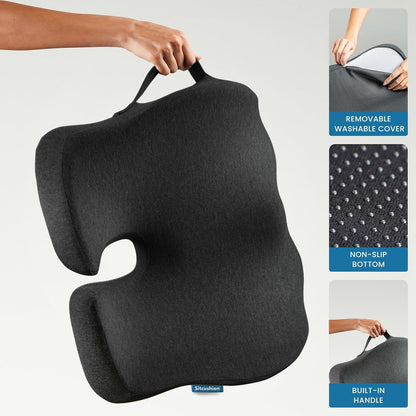 Car Seat Cushion for Driving, Sciatica Pain Relief Car Pillow and Seat Pad