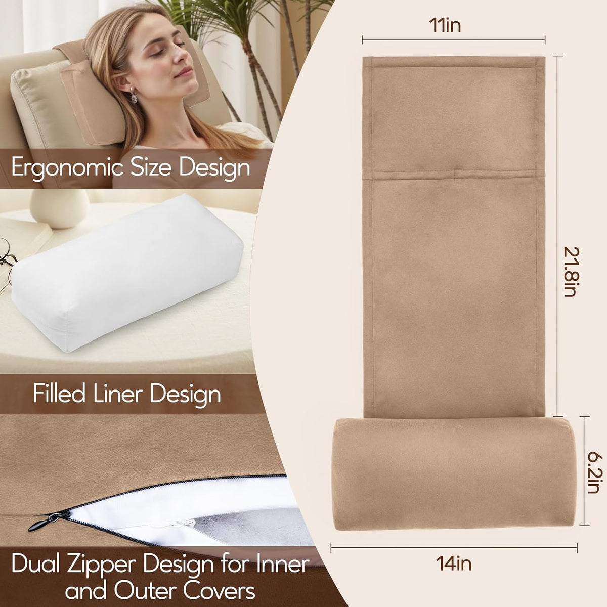 Neck Pillow for Recliner Chair, Adjustable Recliner Pillow for Headrest