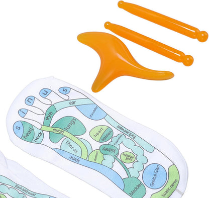 2 Pairs Socks,High Elastic Cotton Soft Anti Slip Trigger Point Tool Set Unisex Design Breathable Comfort Fitness Recovery Massage Sticks Foot Care Bundle Home Travel