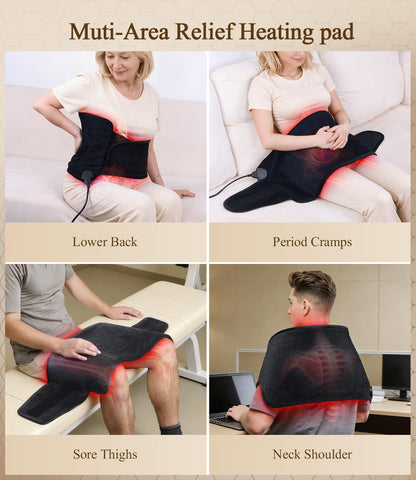 Extra-Hot Heating Pad for Back: Deep Relief Chronic Lower Back Pain
