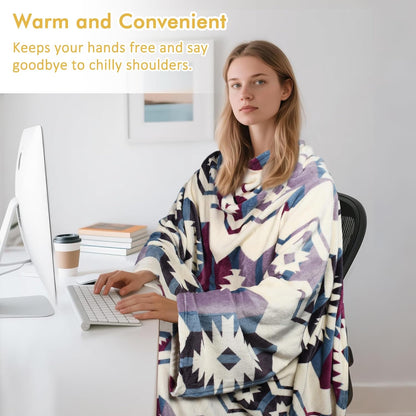 Catalonia Wearable Blanket with Sleeves & Foot Pocket for Adults | Soft Fleece Throw Wrap with Hands-Free Comfort, Perfect for Reading, TV Time & Relaxing, Christmas Gift for Women & Men
