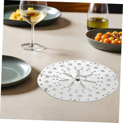 Stainless Steel Adjustable Spill Stopper Lid Multi-function Kitchen Overflow Cover Strainer Lid Anti-spill Household Pot Pan Accessory for Cooking