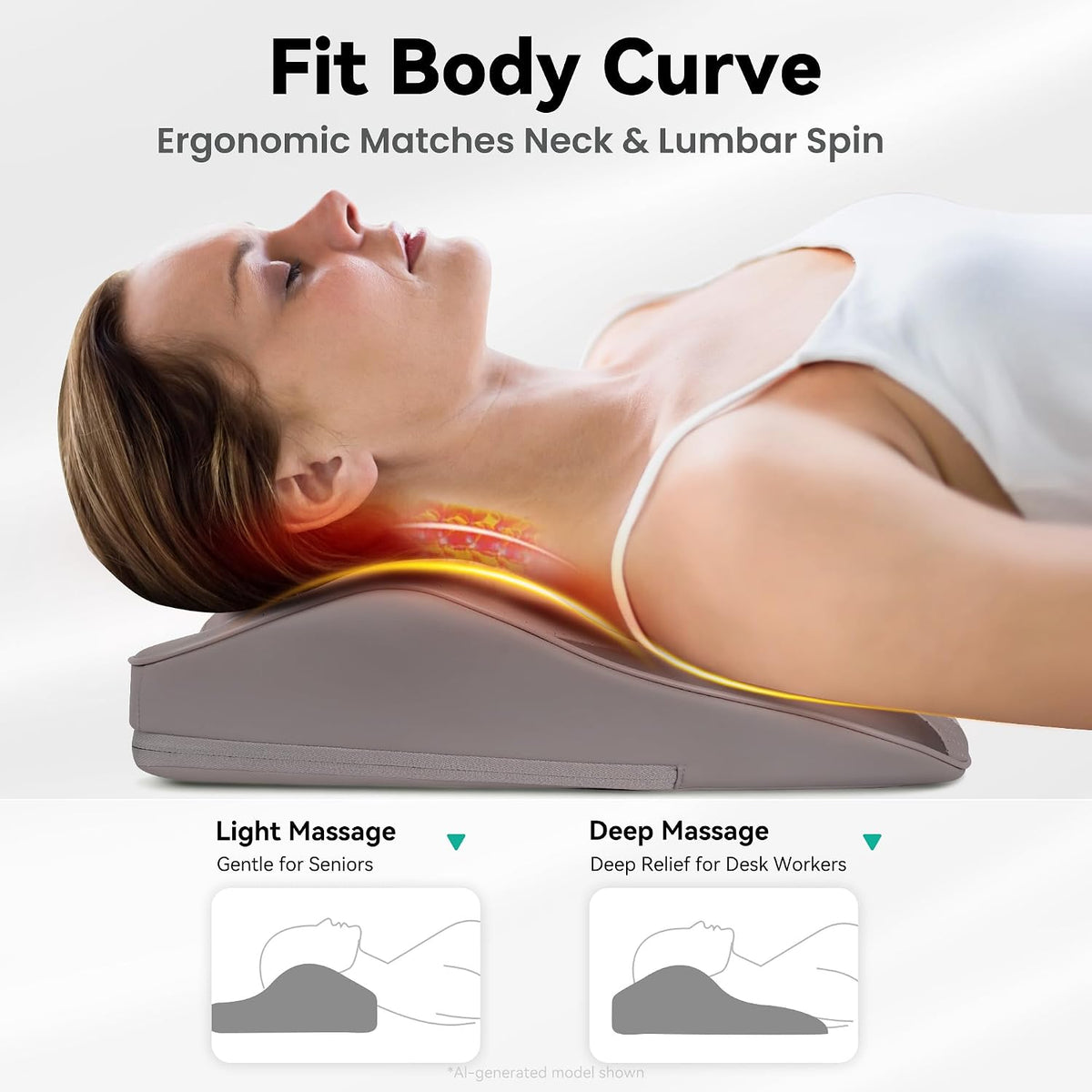 Snailax Back Massager with Heat,Shiatsu Massage Seat Cushion,8 Flexible Nodes Massage for Full Back Massage Chair Pad,Chair Massager for Office,Home Use