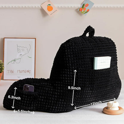 A Nice Night Darkgrey 17" Bed Wedge Pillows with Arms for Sitting