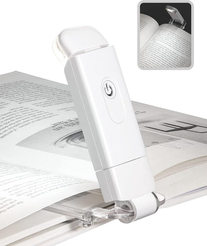DEWENWILS USB Rechargeable Book Reading Light, Clip on Book Light (Blue) | 2 Brightness Levels, Flexible Lamphead, Eye Caring Book Lamp for Kids, Bookworms, Lightweight & Portable