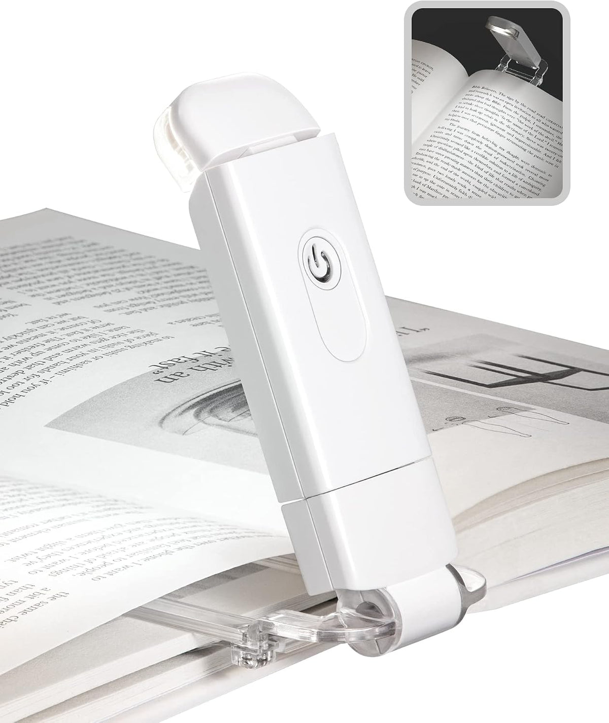 DEWENWILS USB Rechargeable Book Reading Light, Clip on Book Light (Blue)