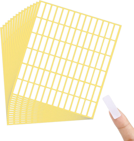 1260 Pcs Mini Labels Stickers Blank Removable Freezer Labels Small White Label for Price Food Writing Containers Storage Bins Jars Pantry Organization