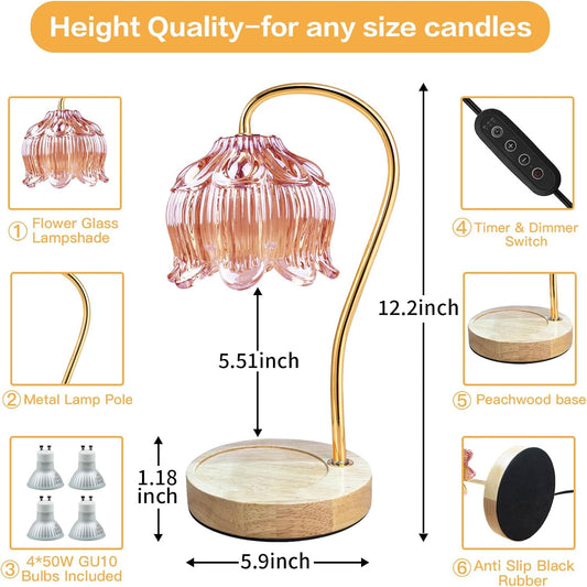SupBri Candle Warmer Lamp with Timer, Christmas Birthday Gifts for Women