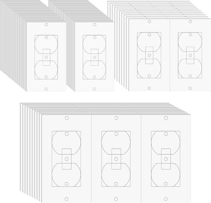 70 Pcs White Wall Insulation Gasket Rectangle Wall Plate Outlet Sealers White Outlet Insulation Foam Replacement Weatherproof Gasket Sealer Energy Saving