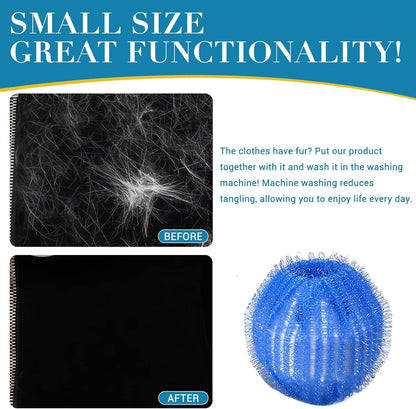 Pet Hair Remover for Laundry 12 PCS - Washing Machine Pet Hair Catcher Balls, Reusable to Remove Dog Cat Hair, Lint Fuzz, Save Time & Money
