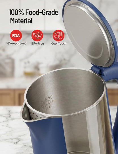 Electric Kettle Temperature Control, 1.7L Large Electric Tea Kettle, 4H Keep Warm Hot Water Boiler with 6 Presets, LED Screen Electric Kettles for Boiling Water, Boil-Dry Protection