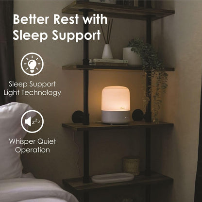 Crane Top Fill Mini Humidifier for Bedroom and Nursery 3-In-1 Essential Oil Diffuser Sleep Light 0.5 Gallon Baby Humidifier
