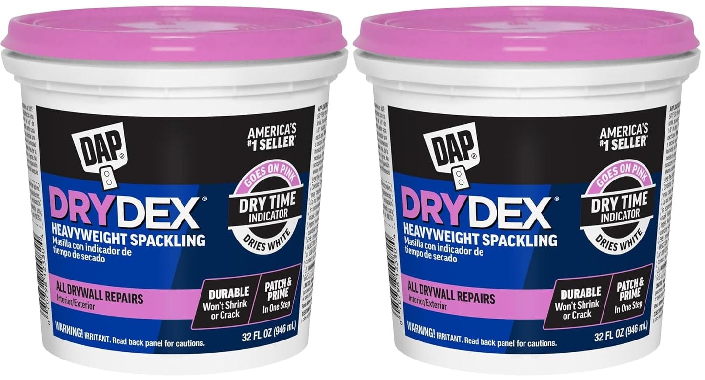 DAP DryDex Dry Time Indicator Spackling, Pink/White, 32 Oz (7079812330)