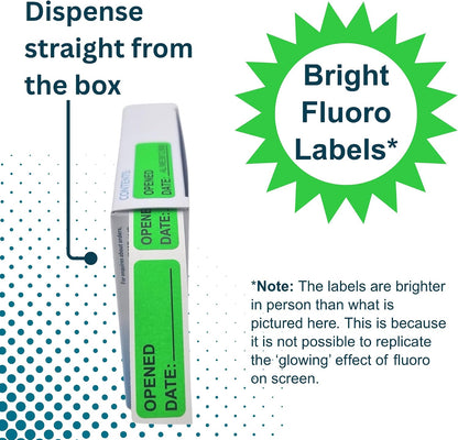 Pantry Labels for Containers, Waterproof Date & Contents Food Labels, 1" x 2" (25.4 x 50.8mm), 500/Roll, Writable