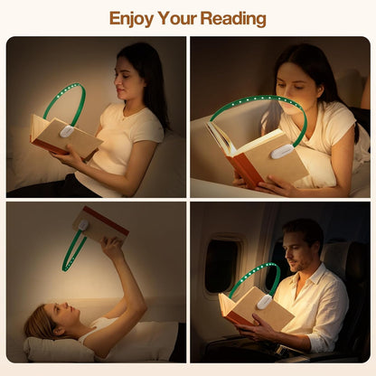 ROOKIELEDS Full-Page Reading Light, 70-Hour Rechargeable Clip-on Book Light
