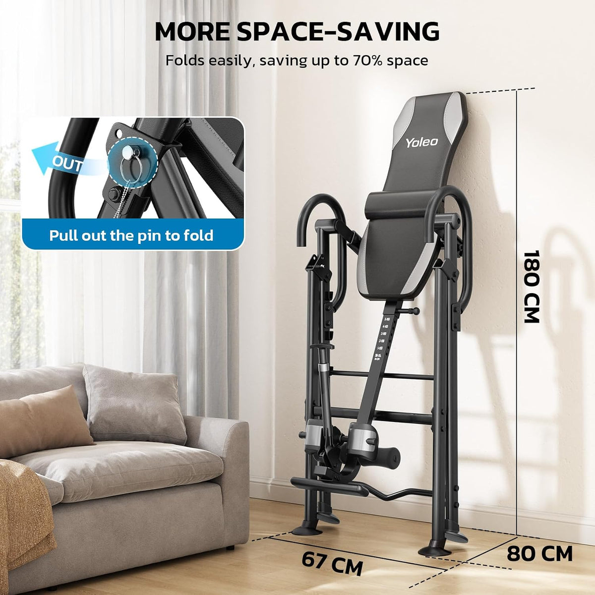 YOLEO Gravity Inversion Table for Back Pain Relief 2026 New Inversion Table