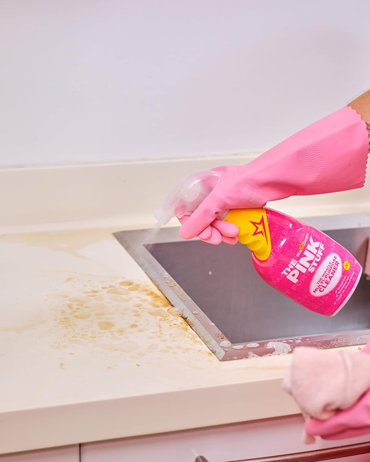The Pink Stuff Miracle Multi-Purpose Cleaner Spray, 30 fl oz | Now 20% More, All-Purpose Cleaning Solution, For Kitchens, Bathrooms, Floors & More, Cuts Through Grease & Grime, Powerful