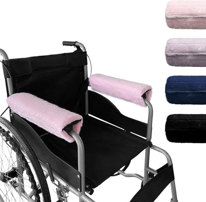 SPRING SEAON Wheelchair Armrest Pads Covers Fuzzy Desk Chair Arm Pads Soft