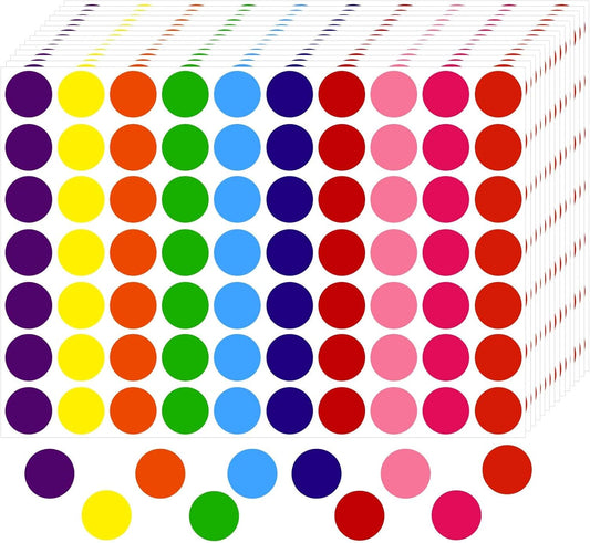 4200 Pcs 3/4 Inch Round Colored Dot Stickers, 10 Assorted Color Coding Labels, Removable Adhesive Dot Stickers for Office, School, Classroom, Inventory, Organizing, Art Crafts, Price Tagging