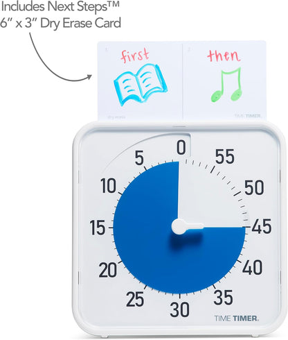 TIME TIMER 12 inch Visual Timer 60 Minute Kids Desk Countdown Clock with Dry Erase Activity Card, Also Magnetic for Classroom, Homeschooling Study Tool, Task Reminder, Home and Kitchen Timer