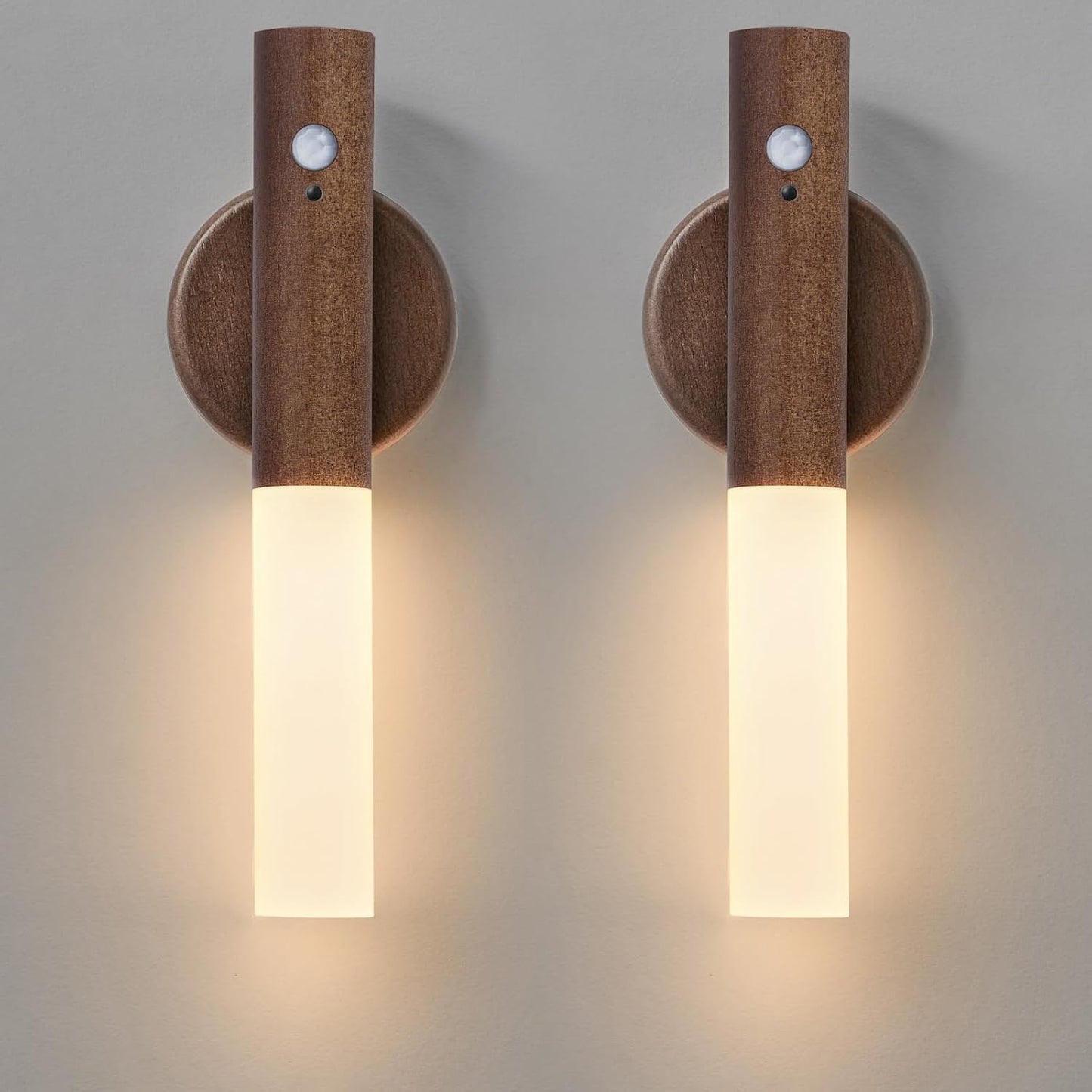 Montford Wall Sconces Set of Two Battery Operated, Motion Sensor Night Light Magnetic Wall Light Rechargeable, Peel and Stick Lights for Hallway