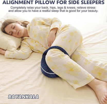 Revoget Alignment Pillow for Side Sleepers, Relieve Leg Pain & Sciatica 2026 New Knee Pillow for Side Sleepers, Hips Buttocks Back Sciatica Relief Pillow with Adjustable Strap (Star Blue)