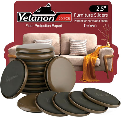 Furniture Sliders for Carpet – 8 Pcs 9.5" Beige Movers | Durable sliders for furniture on carpet. Easy moving pads glide over rug. Long-lasting for heavy furniture. Protects floors.