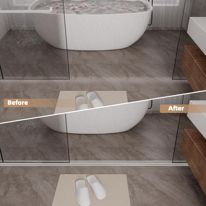 39” Transparent Shower Threshold Water Dam Stopper for Dry Wet Separation | Self Adhesive Collapsible Walk in Shower Splash Guard Seal Strip,Silicone Sink Edge Water Barrier for Bathroom,Kitchen