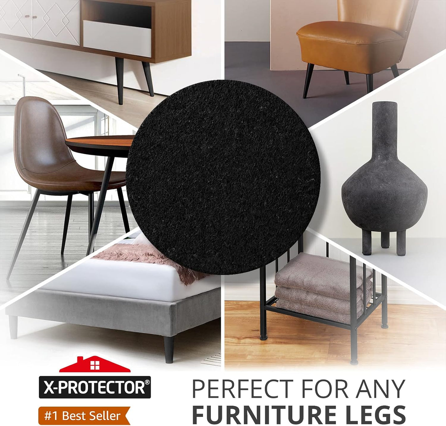 Felt Furniture Pads X-PROTECTOR 10 PCS - Premium 8” x 6” x 1/5” Heavy Duty | Beige Felt Sheets! Cut Large Furniture Pads to The Size You Need - The Best Felt Floor Protectors for Any Hard Floor!