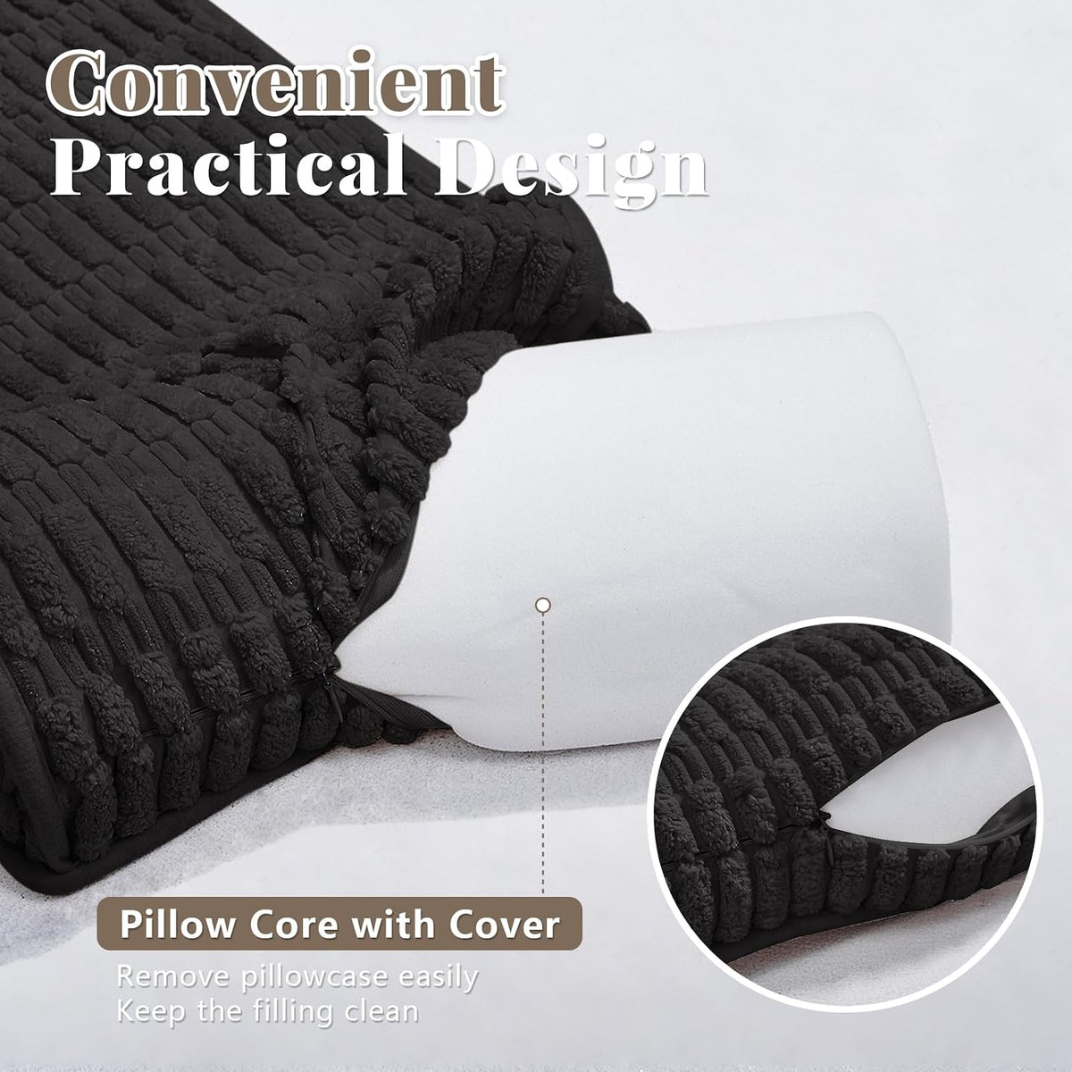 Headrest and Support Pillow,Recliner Pillow for Neck, Head, or Foot for Office or Massage Chairs, Neck Pain Relief and Cervical Support. Nonslip, Zipped Cover.(Cream, 5.5" Wx13 Lx3 H)