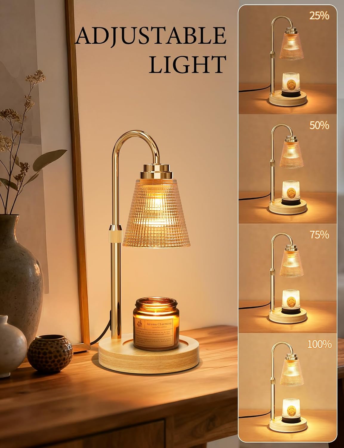 Candle Warmer Lamp with Timer Dimmer, Home Decor for Birthday Gifts Women