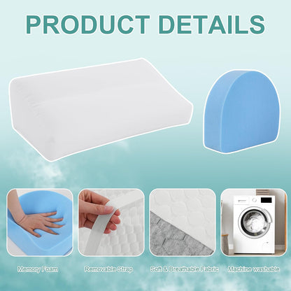 ROYALAY Adjustable Pillow for Sciatica Relief Sleeping, Memory Foam Leg Pillow for Hip Pain While Sleeping, Sciatica Pain Relief Devices for Back Knees