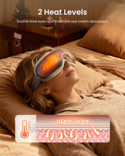 RENPHO Eyeris 1 Eye Massager with Heat, FSA Eligible HSA, Heated Eye Mask for Eye Strain, Dry Eyes & Head Tension, Relaxing Birthday Gifts for Women and Men